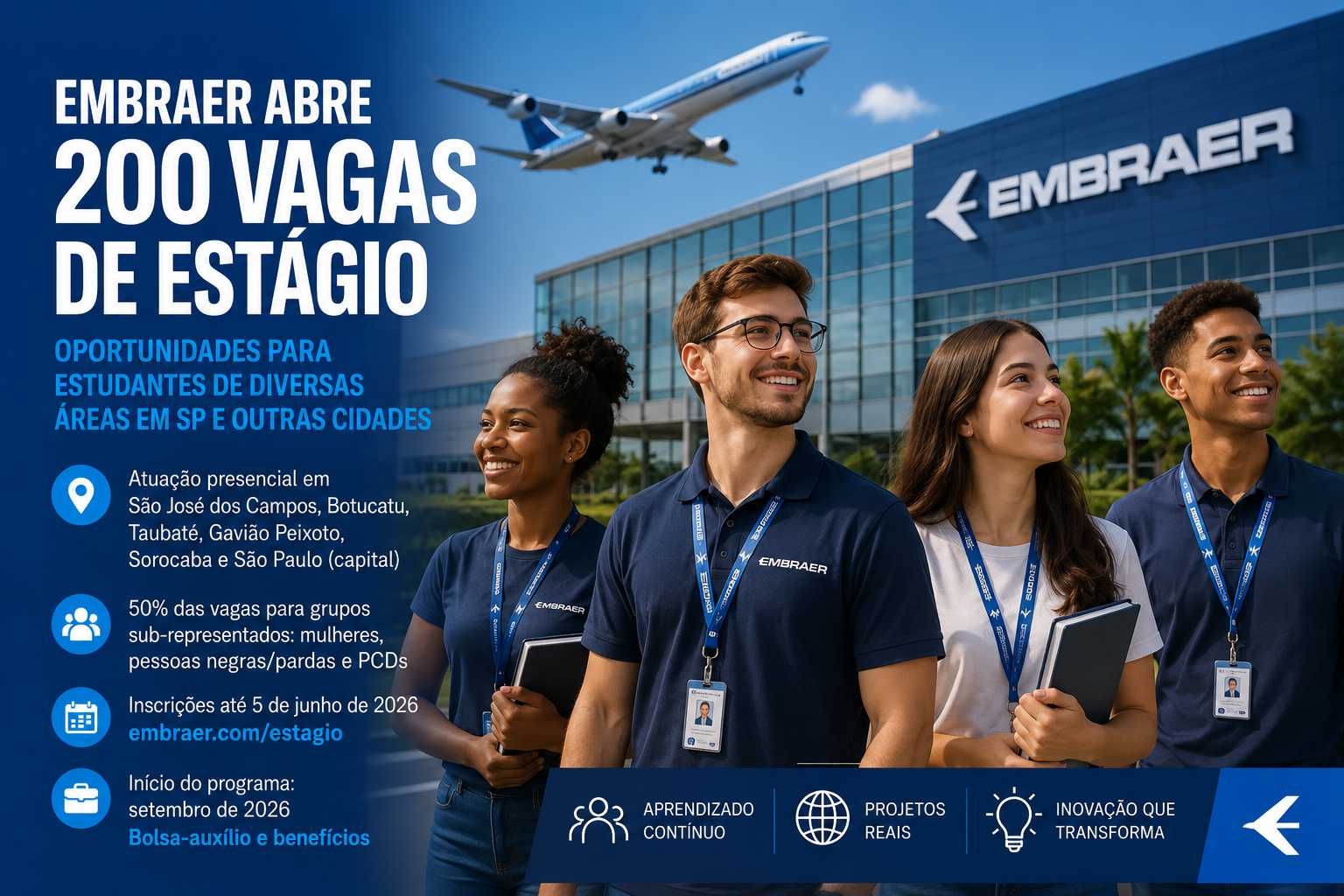estagio, embraer