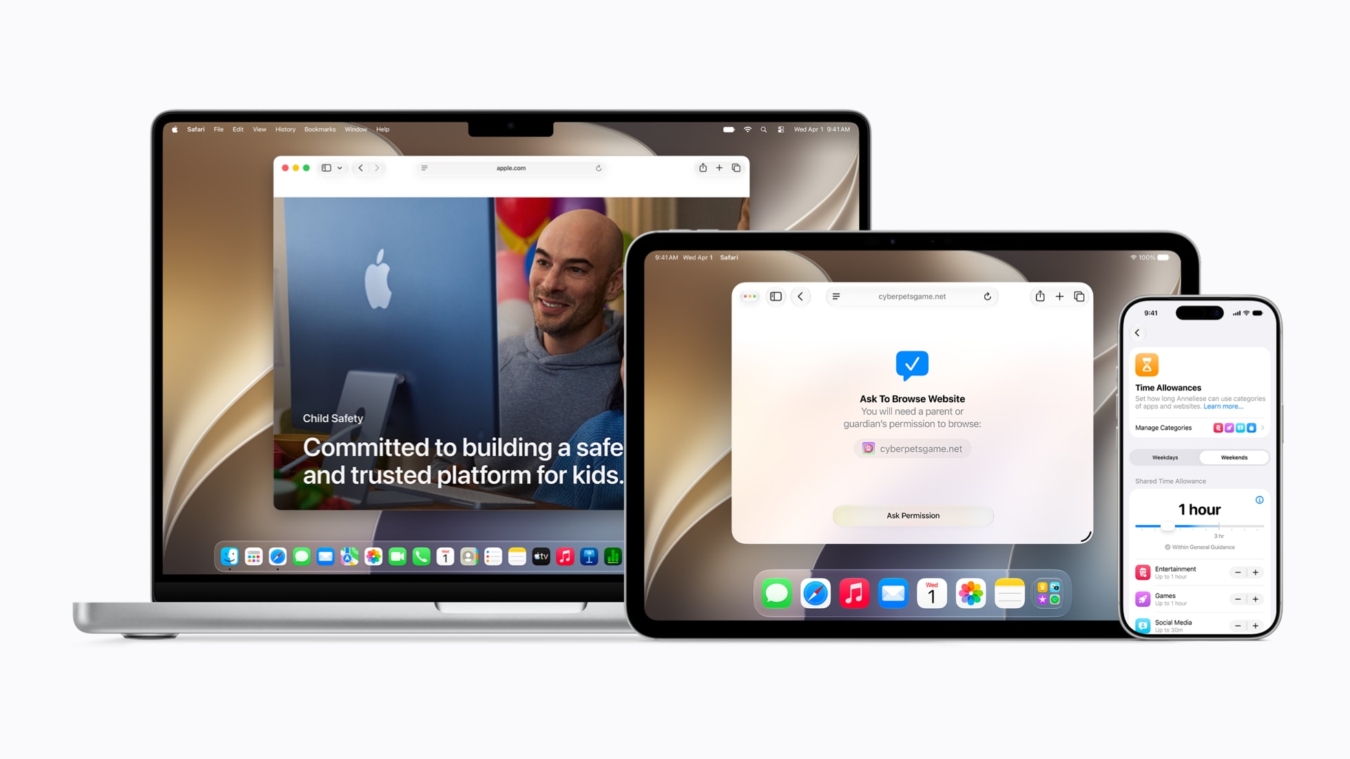 Apple Child Account Hero, proteção infantil